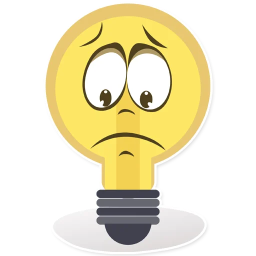 😔 Стикер «Лампочка» для Telegram