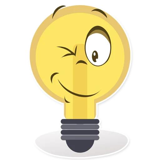 😉 Стикер «Лампочка» для Telegram