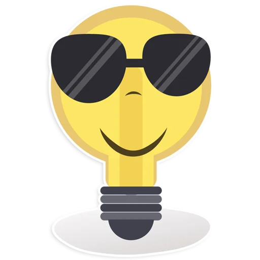 😎 Стикер «Лампочка» для Telegram