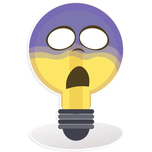 😨 Стикер «Лампочка» для Telegram