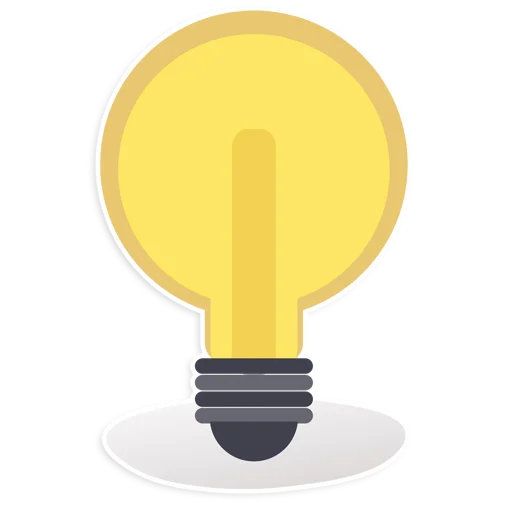 💡 Стикер «Лампочка» для Telegram