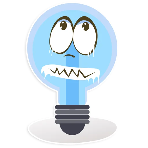 🥶 Стикер «Лампочка» для Telegram