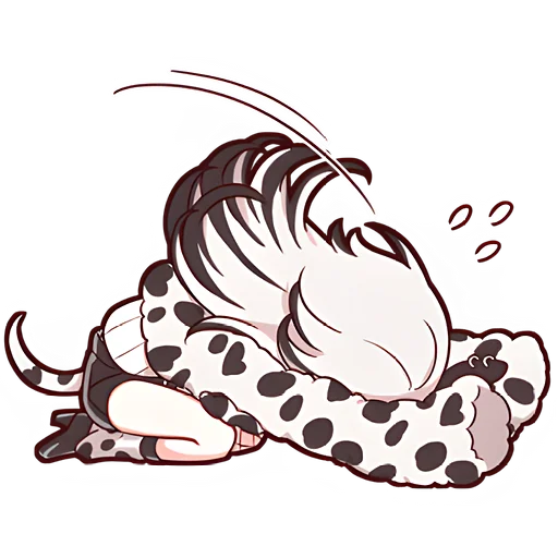 😫 Стикер «Далматинская тян Dalmatian chan» для Telegram