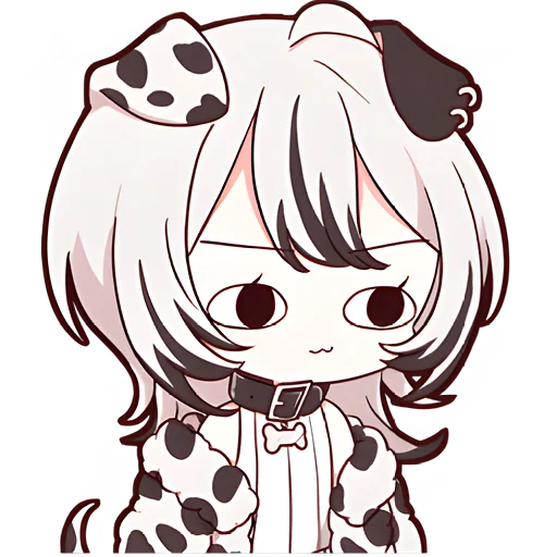 😳 Стикер «Далматинская тян Dalmatian chan» для Telegram
