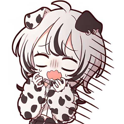 😱 Стикер «Далматинская тян Dalmatian chan» для Telegram