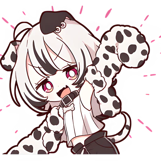 👋 Стикер «Далматинская тян Dalmatian chan» для Telegram