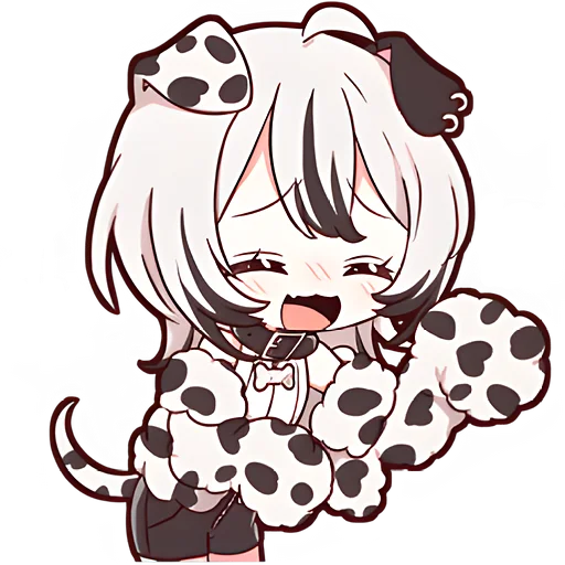 😂 Стикер «Далматинская тян Dalmatian chan» для Telegram