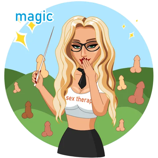 🤭 Стикер «Дама полусвета» для Telegram