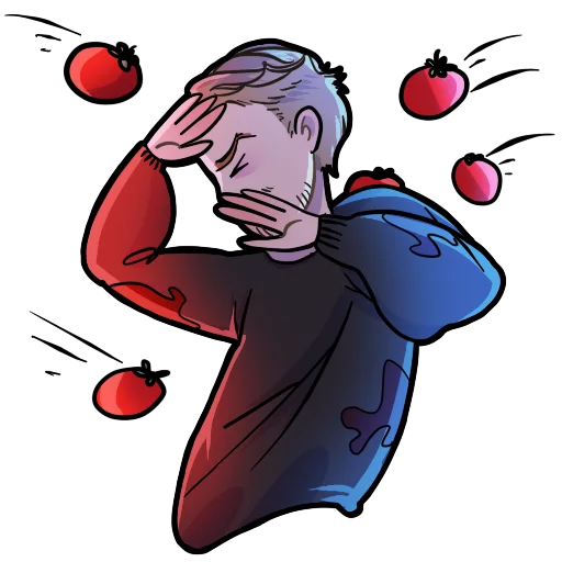 🍅 Стикер «Поперечный» для Telegram