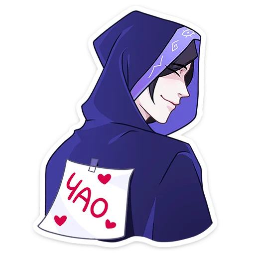 👋 Стикер «Тёмный Инь» для Telegram