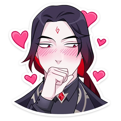 🥰 Стикер «Тёмный Инь» для Telegram