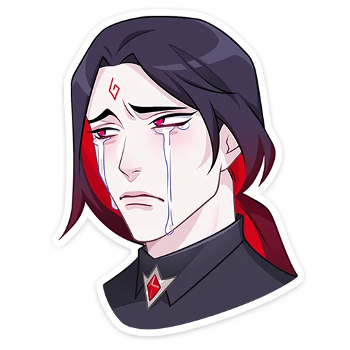 😭 Стикер «Тёмный Инь» для Telegram