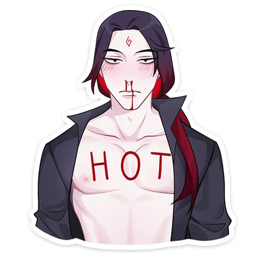 🥵 Стикер «Тёмный Инь» для Telegram
