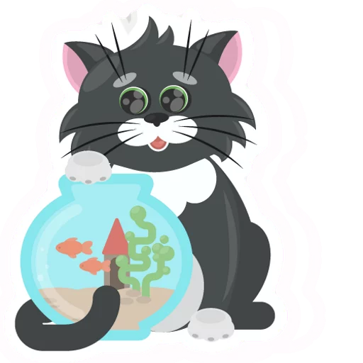 😨 Стикер «Dark Cat» для Telegram