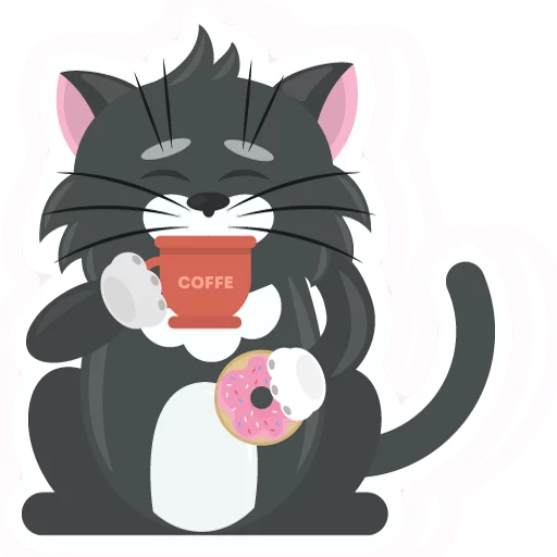 😃 Стикер «Dark Cat» для Telegram