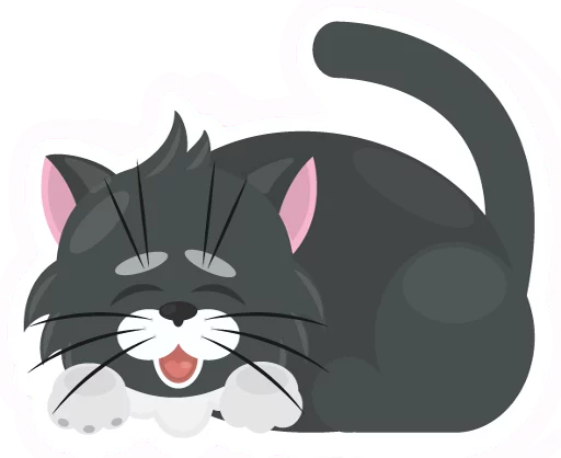 😌 Стикер «Dark Cat» для Telegram