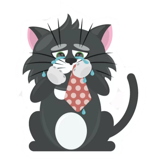 😷 Стикер «Dark Cat» для Telegram
