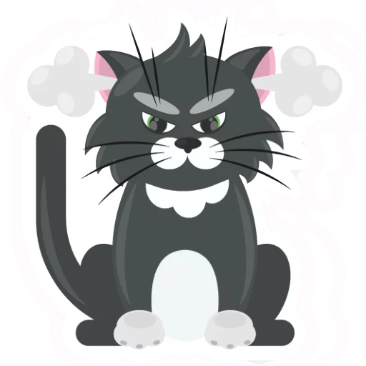 😡 Стикер «Dark Cat» для Telegram