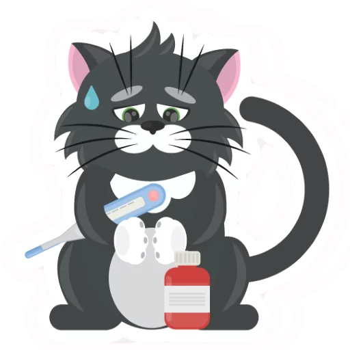 😕 Стикер «Dark Cat» для Telegram
