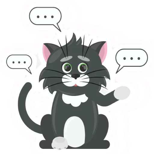 😀 Стикер «Dark Cat» для Telegram