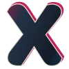 🤩 Эмодзи «Темный шрифт с розовой обводкой» для Telegram