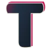 🤩 Эмодзи «Темный шрифт с розовой обводкой» для Telegram