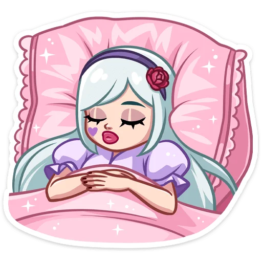 😴 Стикер «Тёмная Леди» для Telegram