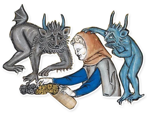 💰 Стикер «Dark medieval fun» для Telegram