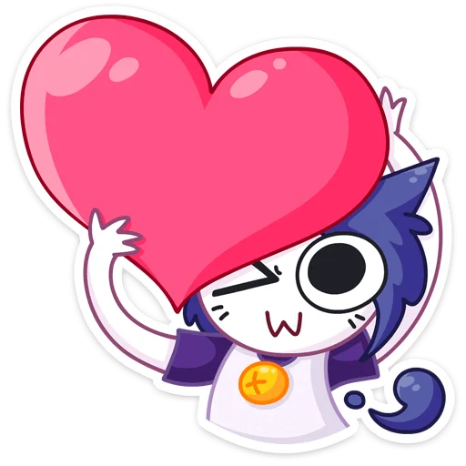 ❤️ Стикер «Тёмная Милшу» для Telegram