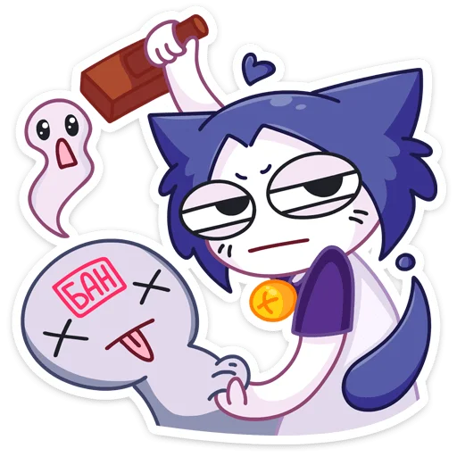 😐 Стикер «Тёмная Милшу» для Telegram