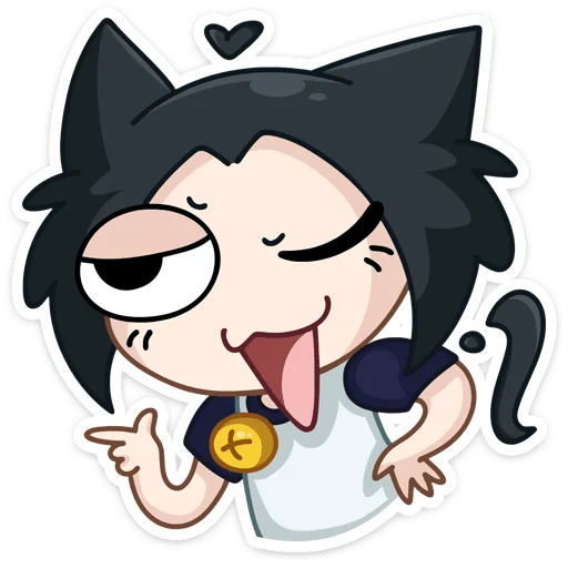 😉 Стикер «Темная Милшу - стиль на Милшу в черном цвете» для Telegram