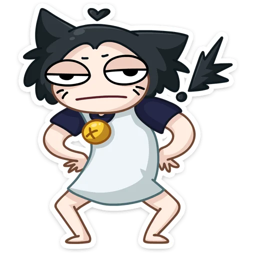 😠 Стикер «Темная Милшу - стиль на Милшу в черном цвете» для Telegram