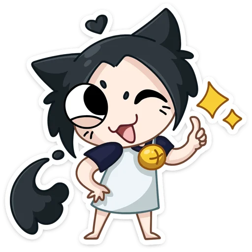 😉 Стикер «Темная Милшу - стиль на Милшу в черном цвете» для Telegram