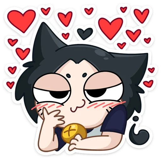 🥰 Стикер «Темная Милшу - стиль на Милшу в черном цвете» для Telegram
