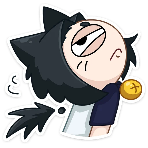 😤 Стикер «Темная Милшу - стиль на Милшу в черном цвете» для Telegram