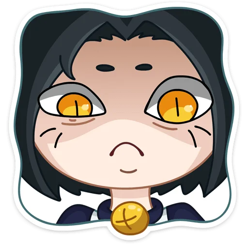 😻 Стикер «Темная Милшу - стиль на Милшу в черном цвете» для Telegram