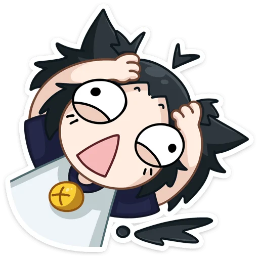 😳 Стикер «Темная Милшу - стиль на Милшу в черном цвете» для Telegram