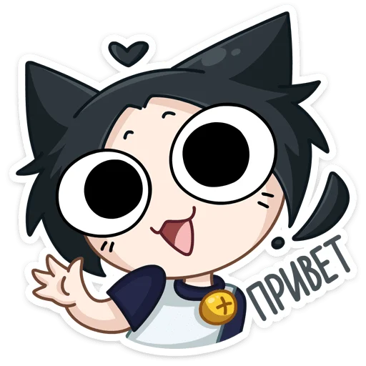 👋 Стикер «Темная Милшу - стиль на Милшу в черном цвете» для Telegram
