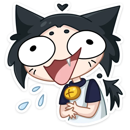 Стикерпак Темная Милшу - стиль на Милшу в черном цвете для Telegram
