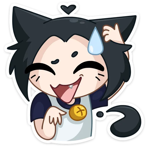 😅 Стикер «Темная Милшу - стиль на Милшу в черном цвете» для Telegram