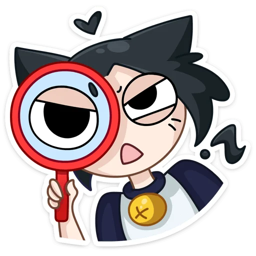 🧐 Стикер «Темная Милшу - стиль на Милшу в черном цвете» для Telegram