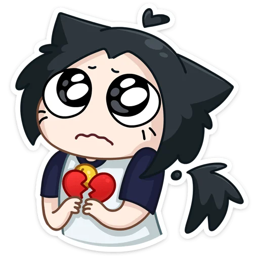 🖤 Стикер «Темная Милшу - стиль на Милшу в черном цвете» для Telegram