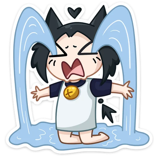 😭 Стикер «Темная Милшу - стиль на Милшу в черном цвете» для Telegram