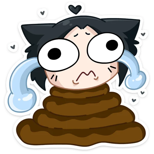 💩 Стикер «Темная Милшу - стиль на Милшу в черном цвете» для Telegram