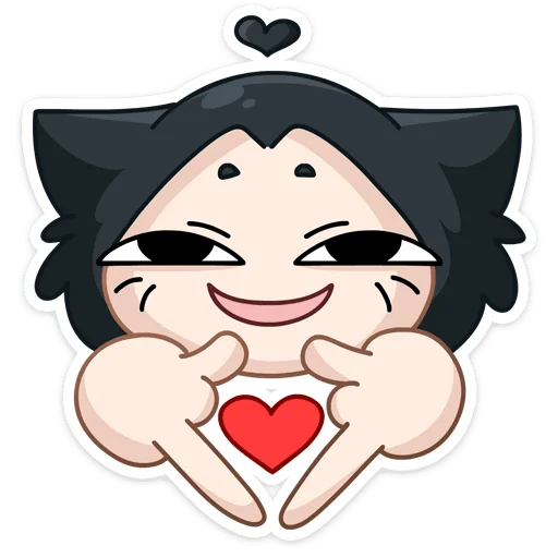 ❤️ Стикер «Темная Милшу - стиль на Милшу в черном цвете» для Telegram