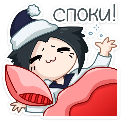 😴 Стикер «Темная Милшу - стиль на Милшу в черном цвете» для Telegram