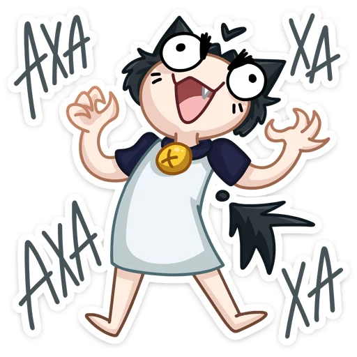 😈 Стикер «Темная Милшу - стиль на Милшу в черном цвете» для Telegram