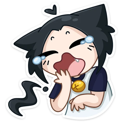 🥱 Стикер «Темная Милшу - стиль на Милшу в черном цвете» для Telegram