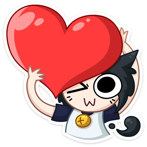 ❤️ Стикер «Темная Милшу - стиль на Милшу в черном цвете» для Telegram