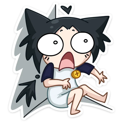 😳 Стикер «Темная Милшу - стиль на Милшу в черном цвете» для Telegram
